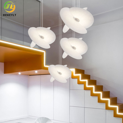 La scala creativa del duplex dell'appartamento della villa del SOTTOTETTO di Art Chandelier Lamp For di personalità di seta seleziona vuoto