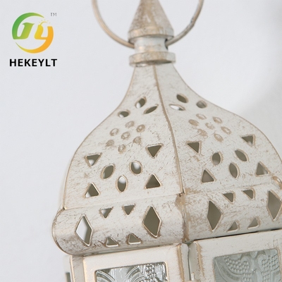 Luce di vetro d'attaccatura del pendente di Menorah del marocchino del ferro per la casa di nozze
