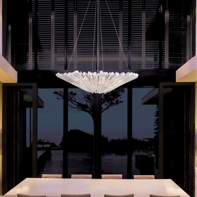 Luce di cristallo di lusso di lusso francese luminoso minimalista creativo vetro sala da pranzo camera da letto studio pendente luce