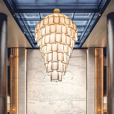 Moderna villa soggiorno scala grande lampadario hotel hall di lusso lampada pendente