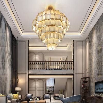 Moderna villa soggiorno scala grande lampadario hotel hall di lusso lampada pendente