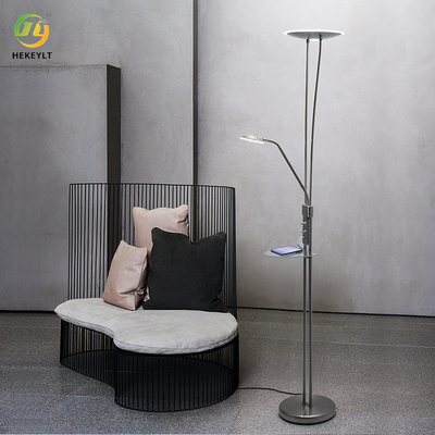 Lampada a LED postmoderna moderna minimalista in metallo di lusso regolabile a doppia testa Lampada da terra per lettura