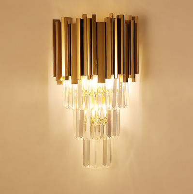 Altezza 550mm Crystal Wall Lamp For Hotel di vetro postmoderno di larghezza 350mm