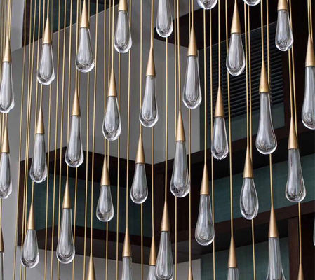 il pendente moderno della palla di vetro della luce di goccia della luce del pendente della goccia di acqua accende l'illuminazione moderna del negozio della lampada di pendente della decorazione