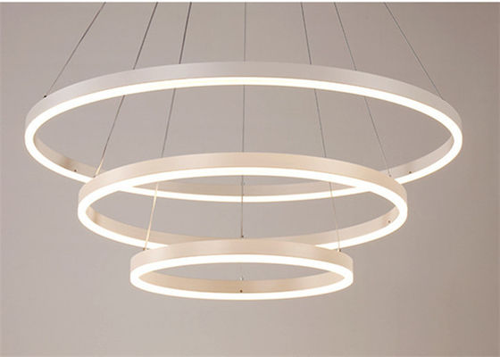 Area di illuminazione 25m2 Ring Chandelier circolare moderno di alluminio acrilico