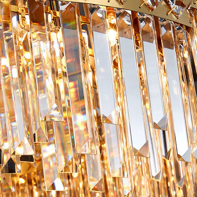 Disposizione moderna della luce cad di stile di Crystal Chandelier Contemporary Flush Mount della plafoniera della goccia di pioggia di lusso moderna del dispositivo