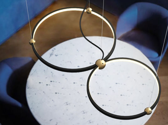 Cerchio acrilico di alluminio 300mm 400mm 500mm Ring Pendant Ceiling Light