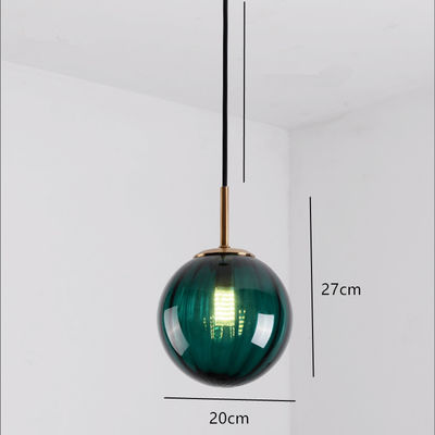 Luce di vetro moderna variopinta del pendente del globo per sala da pranzo