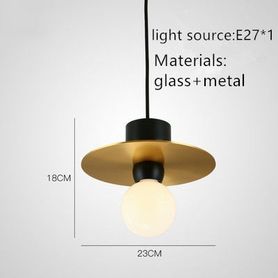 il supporto mordern della lampada della luce del pendente del rame minimalista del candeliere è E27