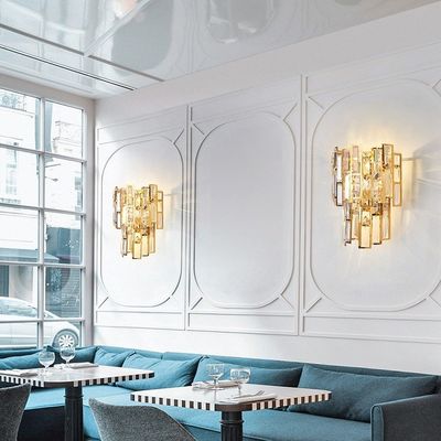 Luce moderna della parete della decorazione dell'interno di lusso di progettazione dell'oro