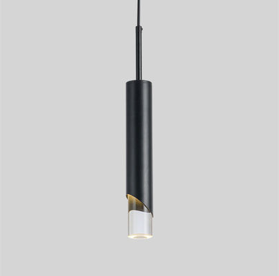 Oro moderno esile lungo vetro/metallo ed il nero della luce del pendente del LED