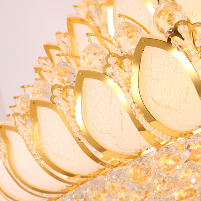 Il vetro dorato E14 ha condotto Crystal Pendant Light 2700k Crystal Ceiling Lights