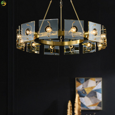 Lampada a sospensione moderna in ferro di vetro con sorgente decorativa E14