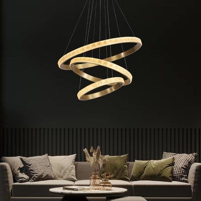 Luce del ristorante LED chiaramente Amber Modern Ring Light Postmodern di lusso