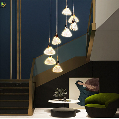 Luce nordica dell'hotel/domestica di Art Gold LED applicazione in lega di zinco + acrilica del pendente