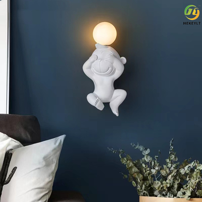 Fumetto moderno della scimmia dell'orso della lampada da parete della camera da letto G4 decorativo