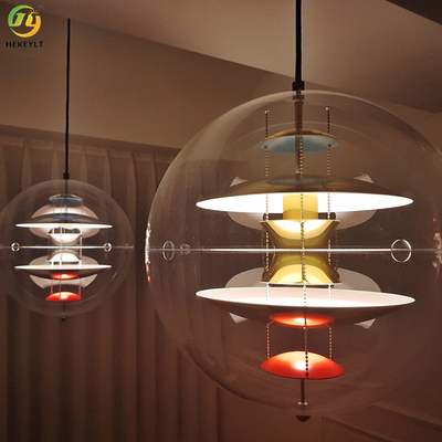Luce creativa moderna del pendente del vetro trasparente del pianeta E27 per la casa