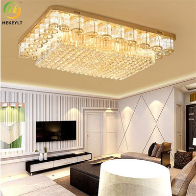 Oro di lusso classico Crystal Ceiling Lamp Led Bulb moderno E14 basso
