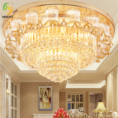 Base principale moderna della lampadina di Crystal Ceiling Lamp E14 dell'oro di lusso classico