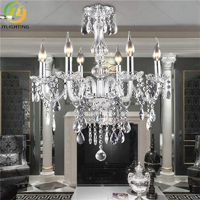 E14 Crystal Candle Chandelier Indoor Metal a file Chrome