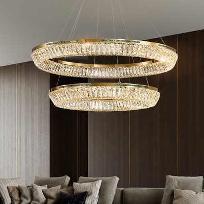 Il duplex moderno della villa ha condotto la sala d'esposizione della decorazione di Crystal Pendant Light For Wedding