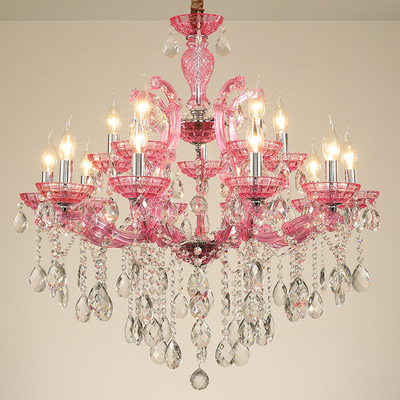 Illuminazione di vetro di Crystal Chandelier Colorful Indoor Decorative di stile di lusso di metà del secolo