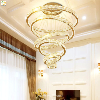 Metallo LED di cristallo Ring Light Luxury Decorative moderno della camera da letto D20