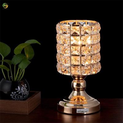 base della lampadina del lato del letto LED Crystal Table Lamp E26 del metallo 60W