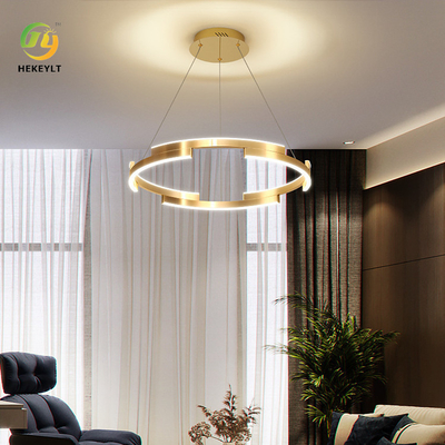 Parte alta moderna di lusso bronzea geometrica di Ring Light Living Room Creative