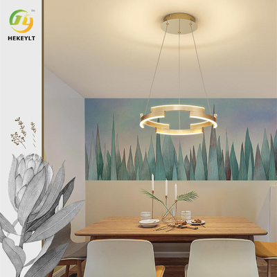 Parte alta moderna di lusso bronzea geometrica di Ring Light Living Room Creative