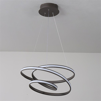 Anello di alluminio moderno LED che accende i candelieri per la camera da letto del salone