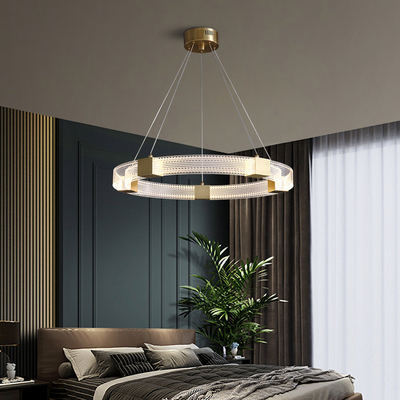 Arte nordica creativa postmoderna LED Ring Chandeliers Restaurant Bedroom