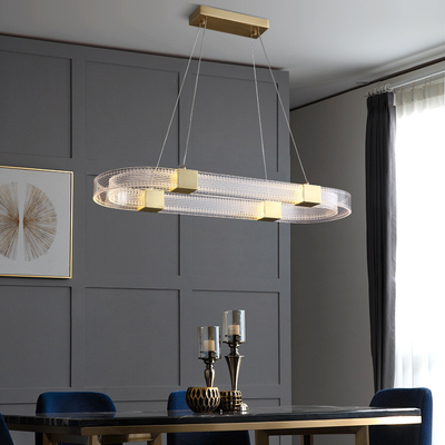 Arte nordica creativa postmoderna LED Ring Chandeliers Restaurant Bedroom