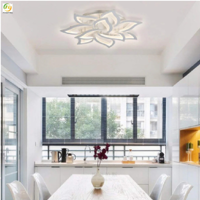 Fiore bianco decorativo semplice principale moderno della plafoniera della camera da letto artistica acrilica