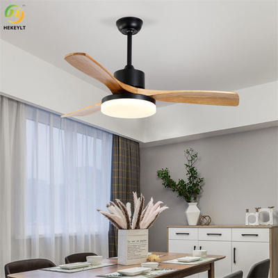 luce di legno del ventilatore da soffitto di pala di 50W LED Smart con telecomando