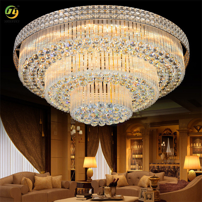 Lampada da soffitto in cristallo a led moderna classica in oro di lusso Base lampadina E14