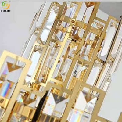 D60 * H48cm E14 Candela Lampadario Cristallo Personalizzato Elegante Oro