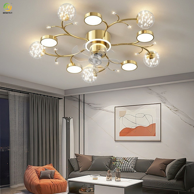 Nordic Simple 3500k Led Ventilatore da soffitto per interni Luce bianca calda Illuminazione domestica di lusso