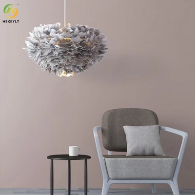 Piuma romantica creativa E27 moderna lampada a sospensione nordica per la decorazione della camera dei bambini