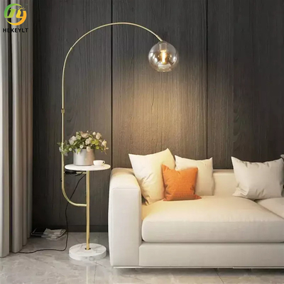 L'oro del LED/lampade di pavimento contemporanee nere riveste di ferro la decorazione dell'interno materiale