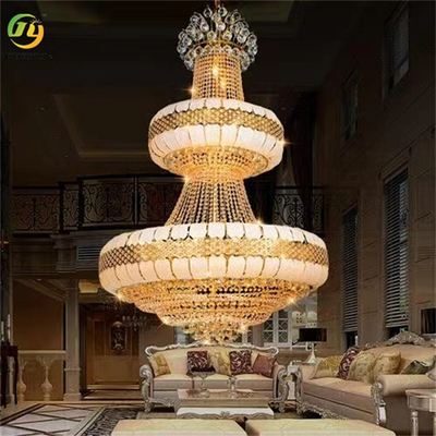 Giro Crystal Chandeliers dell'oro K9 Crystal Hanging Ceiling Light Modern del LED