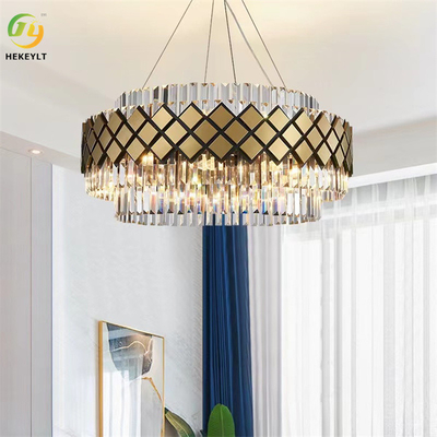 K9 Crystal Hanging Ceiling Light LED chiaro Crystal Chandeliers moderno d'ottone