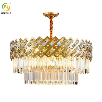 Oro K9 Crystal Hanging Ceiling Light Modern Crystal Chandeliers del LED