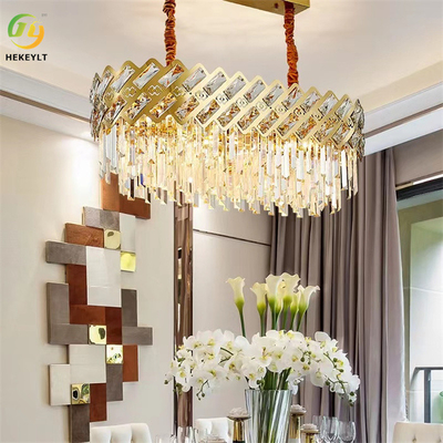 Oro K9 Crystal Hanging Ceiling Light Modern Crystal Chandeliers del LED