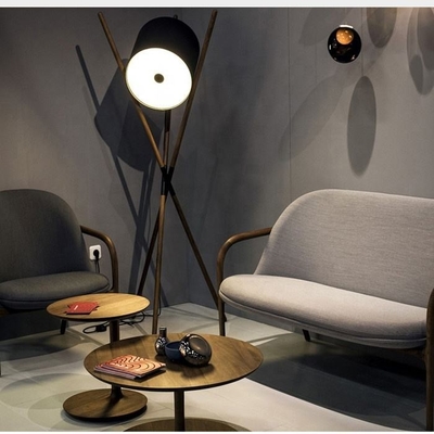 Stile danese nordico di cuoio 58x173cm della lampada di pavimento del salone LED della noce