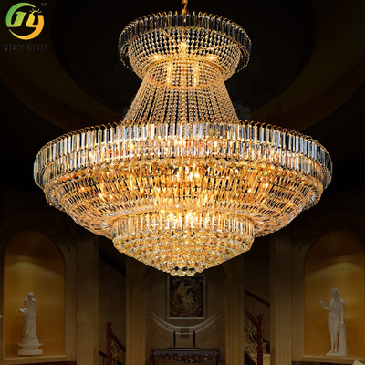 Oro Crystal Chandelier di Crystal Pendant Light Modern Luxury dell'hotel E14