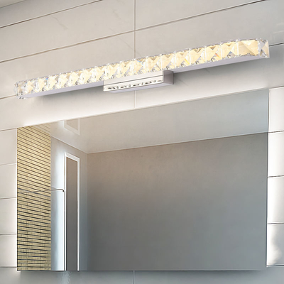 LED bianco K9 di lusso Crystal Bathroom Vanity Mirror Lights L33xW5xD8.5