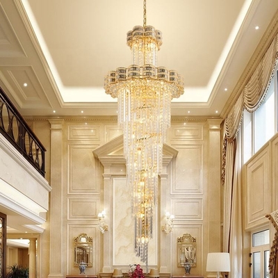 Grande decorazione su misura Crystal Chandelier Dining Gold Stairs moderno di certificazione