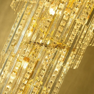 Grande decorazione su misura Crystal Chandelier Dining Gold Stairs moderno di certificazione
