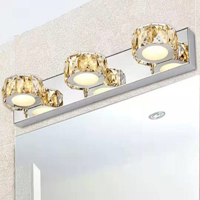Il bagno dell'interno Crystal Wall Lamp Stainless Steel ha condotto Crystal Mirror Lamp